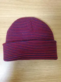 赤 紺 縞模様 マフラー レッド ネイビー ボーダー 差し色