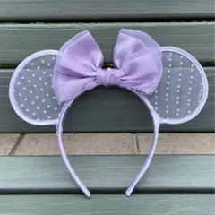 お値下⭕️ ディズニーランド・シー カチューシャ ラベンダー レース