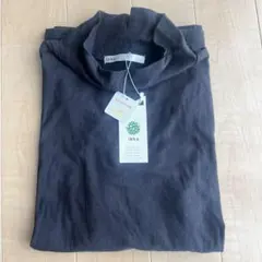 【新品】ikka モイスチャー長袖Tシャツ 黒 Lサイズ