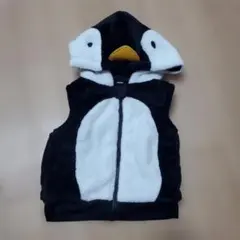 ペンギン　フード付きベスト　80cm　西松屋