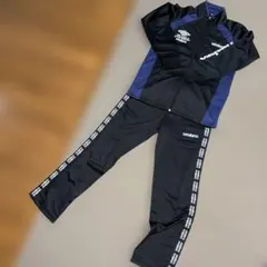 UMBRO キッズ ジャージ 上下セット ブラック ネイビー