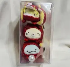 海外限定 すみっコぐらし 赤龍 ぺんぎん？ ねこ とかげ てのりぬいぐるみ