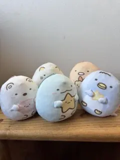 すみっコぐらしぬいぐるみ しろくま ねこ とんかつ とかげ ぺんぎん 5点セット