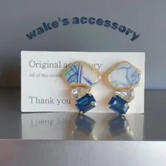 No.353✴︎旅するシー陶器のピアス・イヤリング