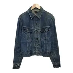 50s 濃紺 Lee 101J 赤タグ前期 size42 デニムジャケット 50's 前期赤タグ Lee 101-J 40 / リー 赤文字タグ デニム
