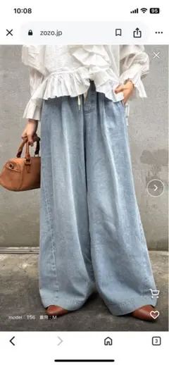 CIAOPANIC TYPY スタイルアップ柔らかワイドイージーパンツ/デニム/