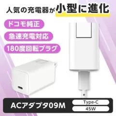 新品未使用 docomo SelectACアダプタ09M 急速充電器