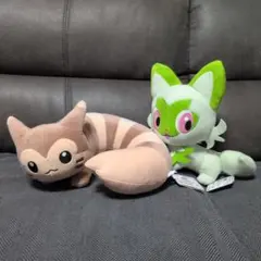 ポケットモンスター　もふぐっと　しっぽみてみて！ぬいぐるみ　オオタチ　ニャオハ