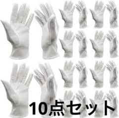 静電気防止手袋 滑り止め付き ストライプ 電子機器用 グローブ 10点セット