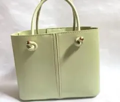 【美品】【ほぼ新品】ZARA ライトグリーン ハンドバッグ ショルダー付き　春