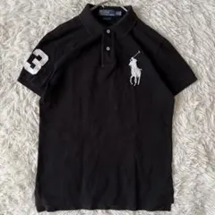 ラルフローレン ビッグポニー ポロシャツ 黒白 キッズXL 18-20 - メルカリ