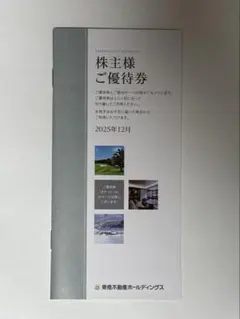 株主優待券　東急不動産ホールディングス2025年12