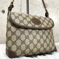 希少 オールドグッチ ミニボストンバッグ 筆記体ロゴ 紋章 チャーム