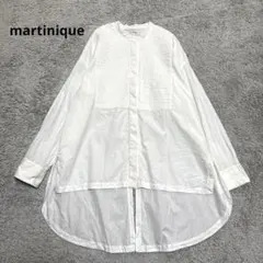 マルティニークmartiniqueピンタックノーカラーブラウス　チュニックシャツのサムネイル