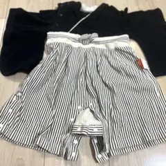 ストライプ柄ロンパース 70cm