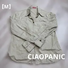 中美品✨CIAOPANIC 長袖シャツ ベージュ　薄手　【M】シンプル　大人定番のサムネイル