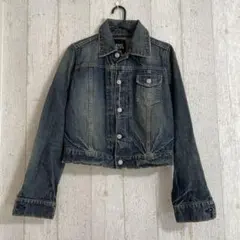 Mサイズ ダークブルー デニムジャケット
