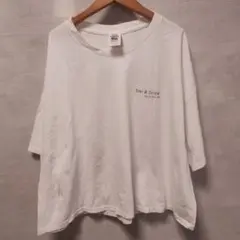 STAR & STRIPEオーバーサイズ＆ショート丈バックプリントTシャツ XL
