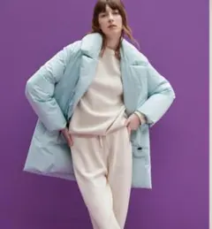 《ロンハーマン別注エブール》ライトグリーン ダウンPコート　ダウンジャケット ロンハーマン別注エブール》ライトグリーン ダウンPコート ダウン