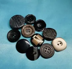 大きめデザインボタン まとめ売り ブラック系 ハンドメイド素材
