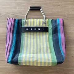 MARNI マルニ フラワーカフェ ストライプ メッシュトートのサムネイル