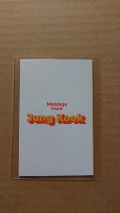 BTS butter JUNG KOOK メッセージカード JK ジョングク
