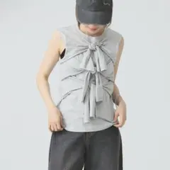 Ray BEAMS ノースリーブ リボン カットソーのサムネイル