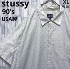 オールドステューシー 半袖シャツ 柄シャツ イタリア国旗 90s USA製 Lのサムネイル