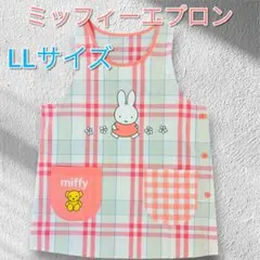 希少LLサイズ‼️ミッフィーエプロン　かわいいエプロン　保育士　介護士