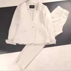 グリーンレーベル セットアップノーカラー パンツスーツ セレモニー 洗える 38