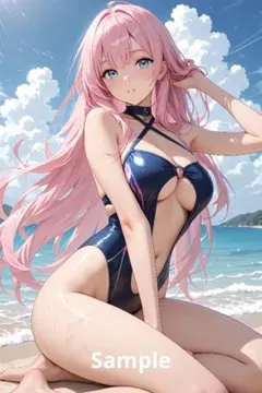 AI アート イラスト A4ポスター 【A1467】水着