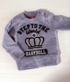 BABYDOLL グレー トレーナー 王冠デザイン
