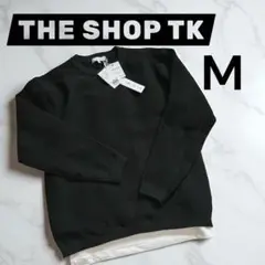 THE SHOP TK トレーナー 長袖 ブラック メンズ 重ね着
