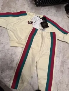 オフホワイトストライプ セットアップ 80