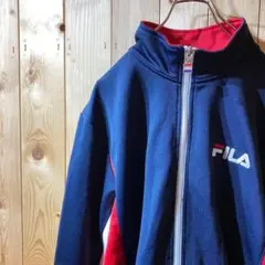 ss2528 FILA フィラ トラックジャケット 紺 赤 160 キッズのサムネイル