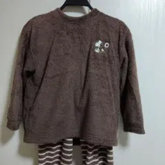 スヌーピー フリースパジャマセット　ユニクロ