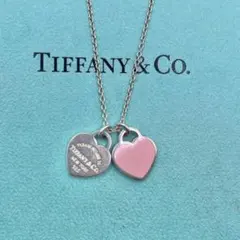 ティファニー リターントゥ Wハートネックレス 925 ピンク　82003 ティファニー リターントゥ Wハートネックレス 925 ピンク 82003