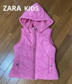 ZARA KIDS フード付きピンクダウンベスト