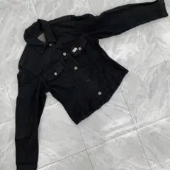 SOMETHING デニムジャケット Gジャン コットン 長袖 ブラック M