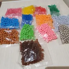 ①アクアビーズ　キラキラビーズ　丸ビーズ　まとめ売り