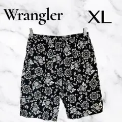極美品✨【Wrangler】コットンリネンハーフパンツ　花柄　総ゴム　XL