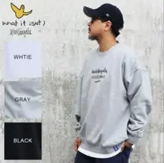 what it isn't グレー スウェット　マークゴンザレス　クルースエット