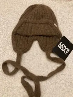 新品未使用タグ付き　ラブボート　イヤーマフ　ニット帽　アルパカ混