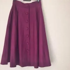 anatelier スカート　フレアスカート ウールスカート ピンク　パープル