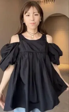 carla カーラ 大人リボンブラウス ブラック フリー - メルカリ