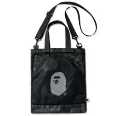 BAPE◆A BATHING APE／ブラック◆メッシュバッグ＆巾着ポーチセットのサムネイル
