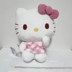 ハローキティ　LLぬいぐるみ　ピンクチェックVer. サンリオ