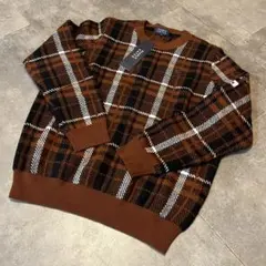 新品 パーリーゲイツ カシミヤ100% 天竺 クルーネックニットプルオーバー