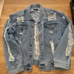 truly denim ダメージ加工 Gジャン オーバーサイズ