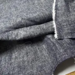 4.4M国産コットンダンガリーワッシャーインディゴ綿生地布地 ハンドメイド